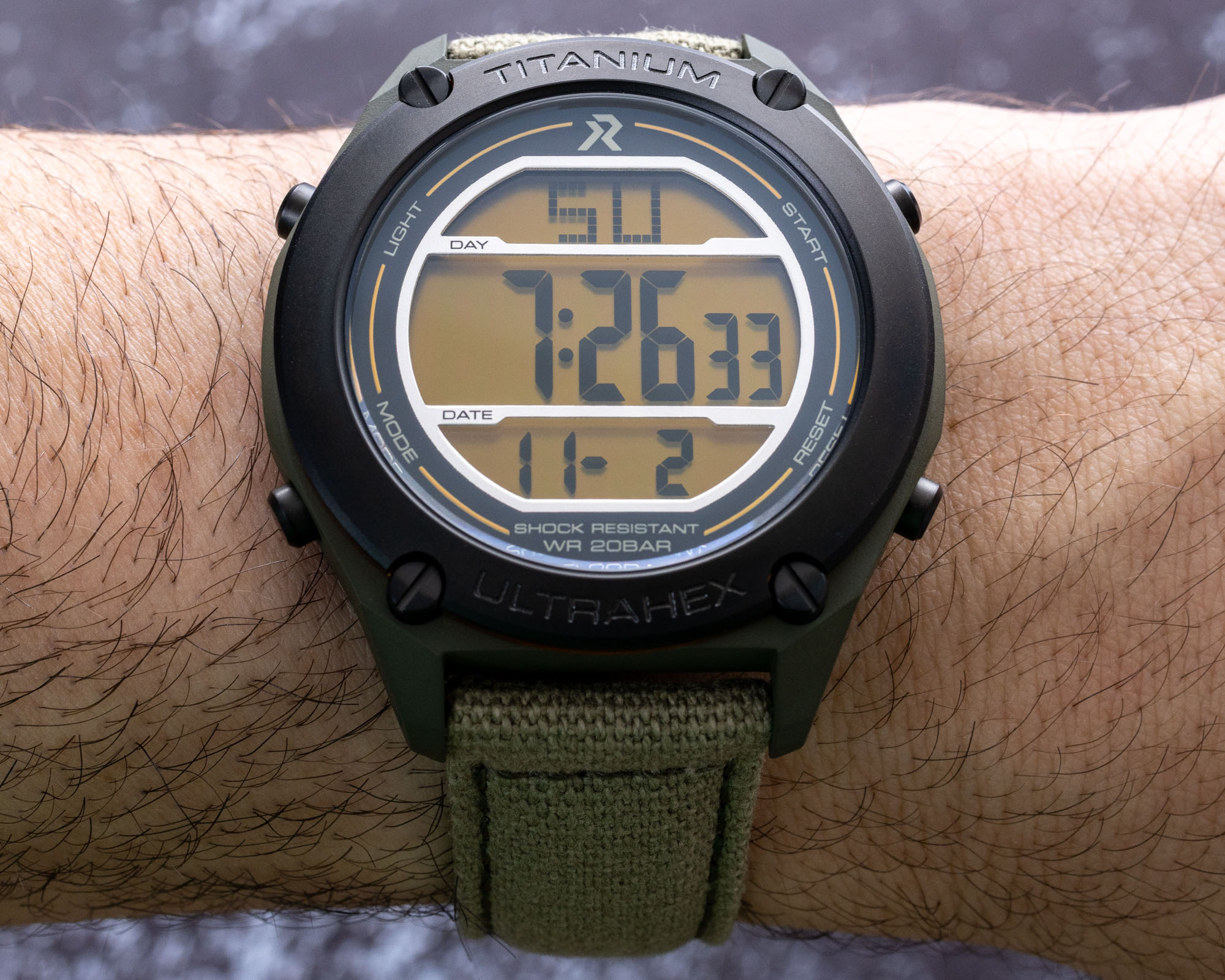 RZE UTD-8000-CKG Review: A Green Cerakote Titanium Digital Watch for 1990s Dad Watch Fans