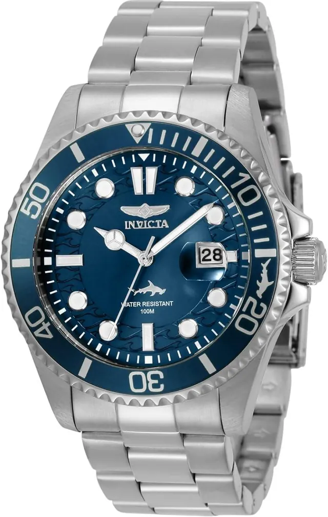 Invicta Men's Pro Diver Quartz Watch, Silver, 30019