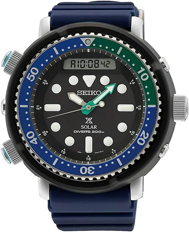 SEIKO Prospex Analog-Digital Black Dial Men's Watch SNJ039