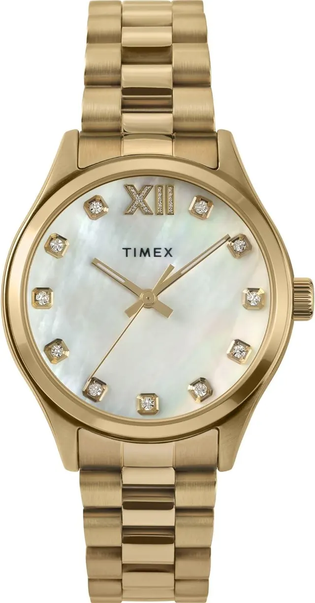 Timex Women's Legacy 34mm Watch - Gold-Tone Bracelet Mother of Pearl Dial