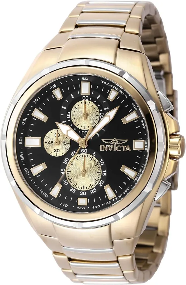 Invicta Aviator Men 50mm Quartz Watch - Gold Modern Style