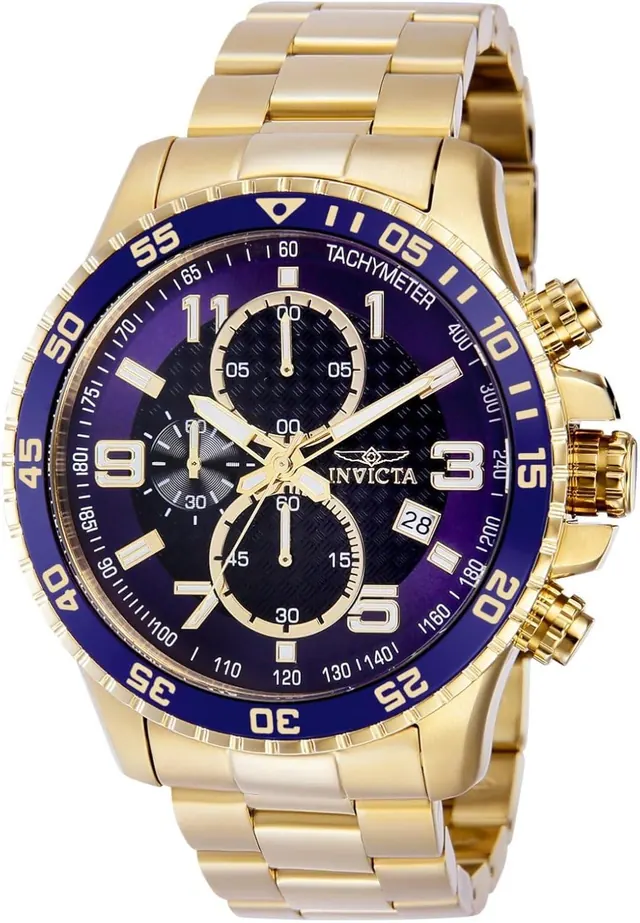 Invicta Men's 14875 Specialty Chronograph Black Textured Dial Stainless Steel Watch