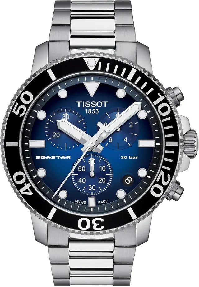 Tissot Men's Seastar Ceramic Sport Watch Silver T1204171104101