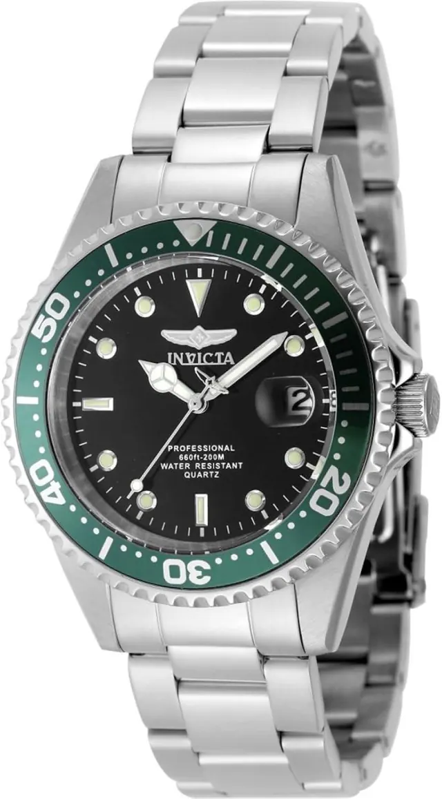 Invicta Pro Diver Men 37.5mm Stainless Steel Watch - PC32 Quartz