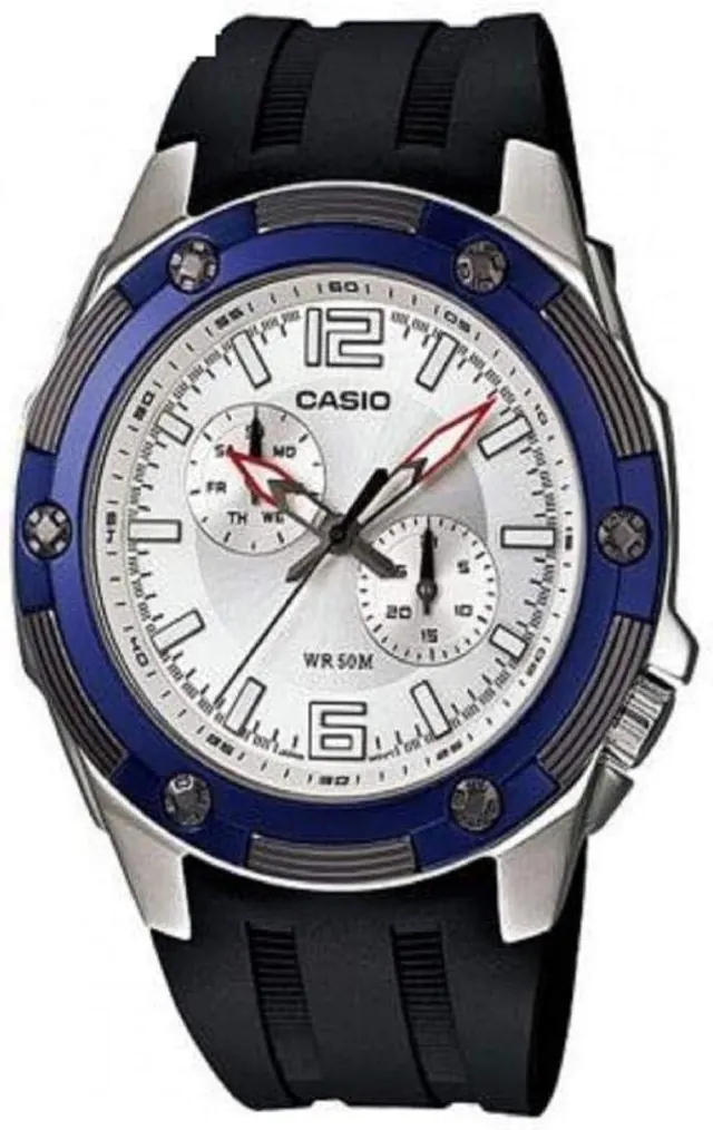 Casio Men's Core MTP1326-7A2V Silver Resin Quartz Watch