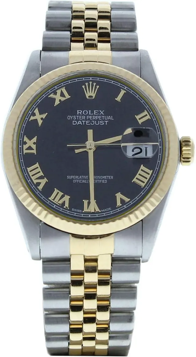 Rolex Mens Datejust 16013 36mm Steel & Gold Datejust