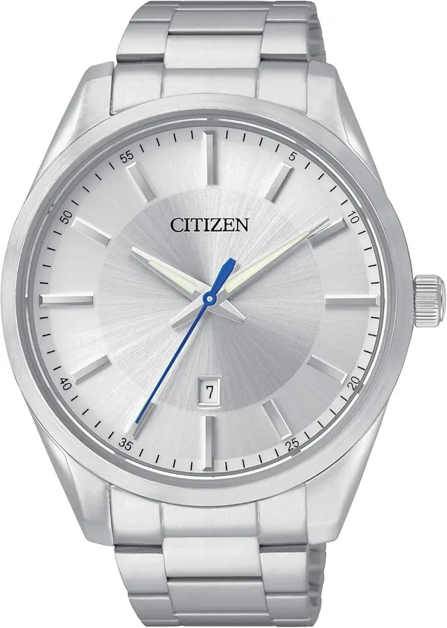 Citizen Quartz Men's Watch, Stainless Steel, Classic, Silver-Tone