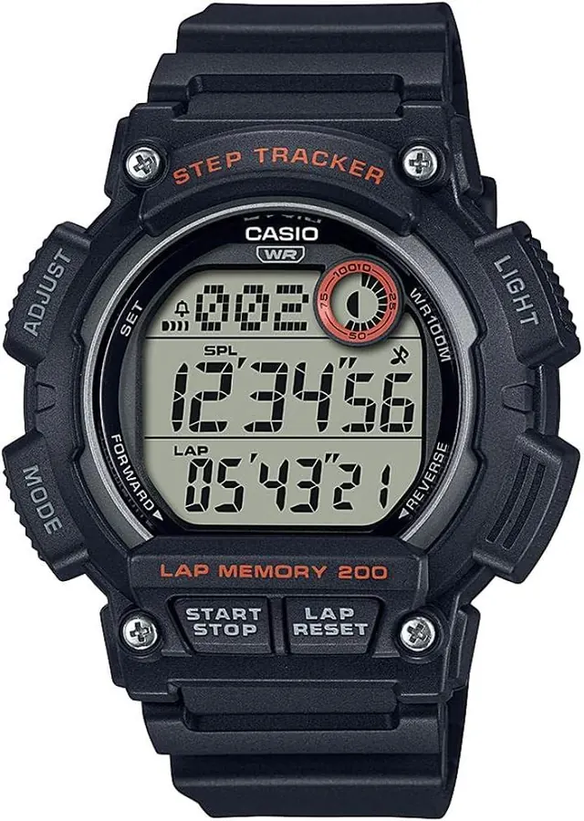 Casio WS-2100H-1AV Digital Wristwatch with Step Tracker
