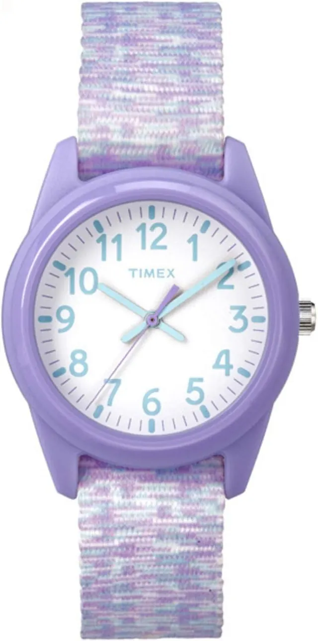 Timex Youth Kids Analog 32mm Nylon Strap |Purple| Watch TW7C12200