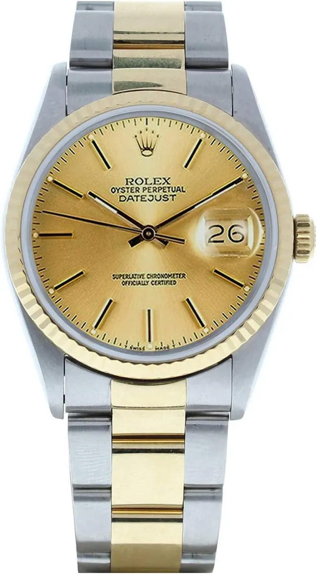 Rolex Men's Datejust Model 16233 Steel & 18k Gold Oyster Band