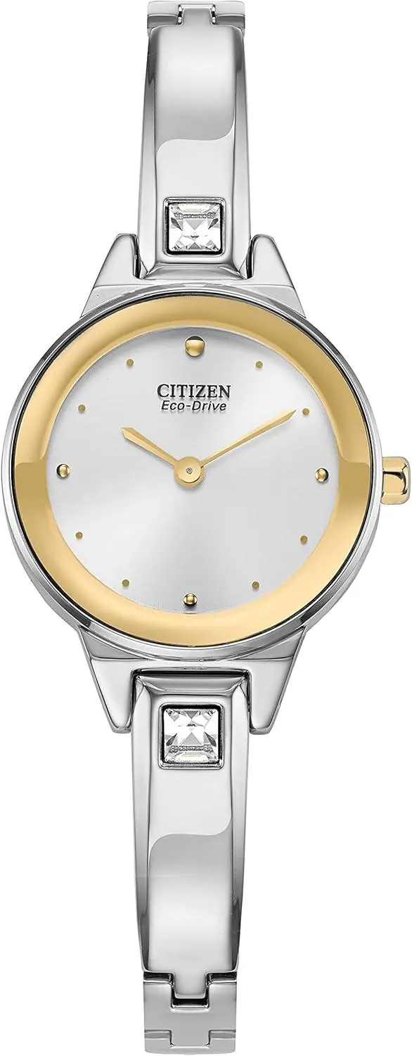 Citizen Women's Eco-Drive Dress Classic Crystal Petite Bangle Watch