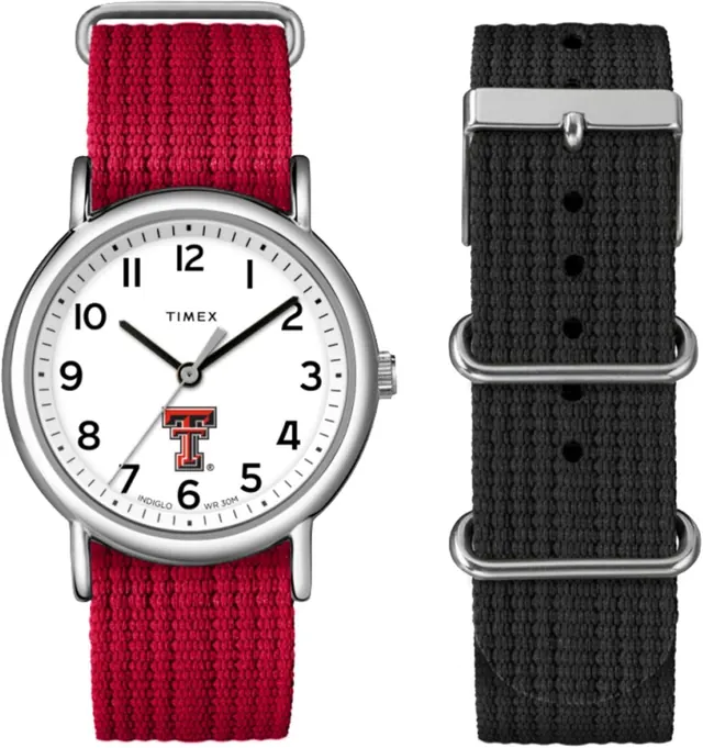 Timex Unisex Weekender Box Set 38mm Watch - Texas Tech Red Raiders