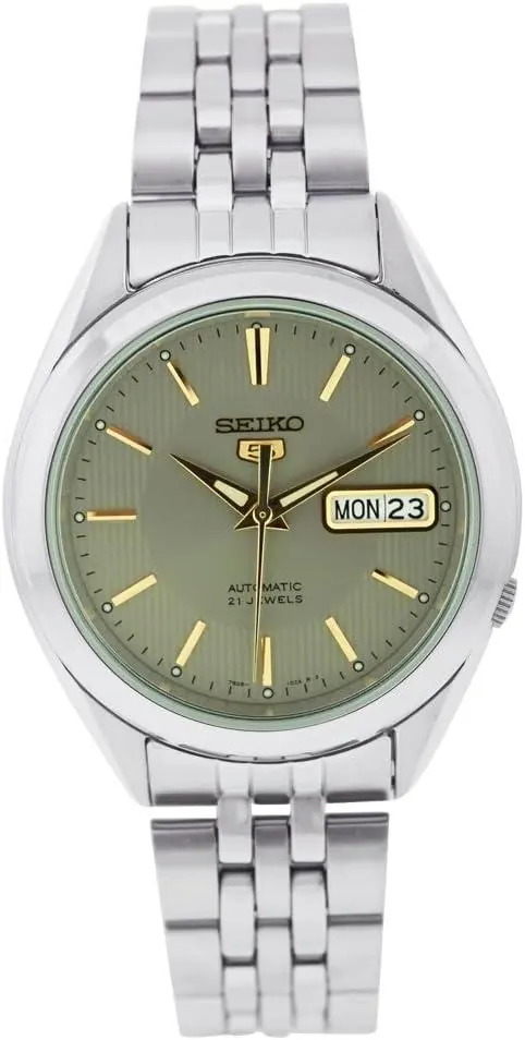 Seiko Men's SNKL19K1 Stainless Steel Analog Watch with Brown Dial