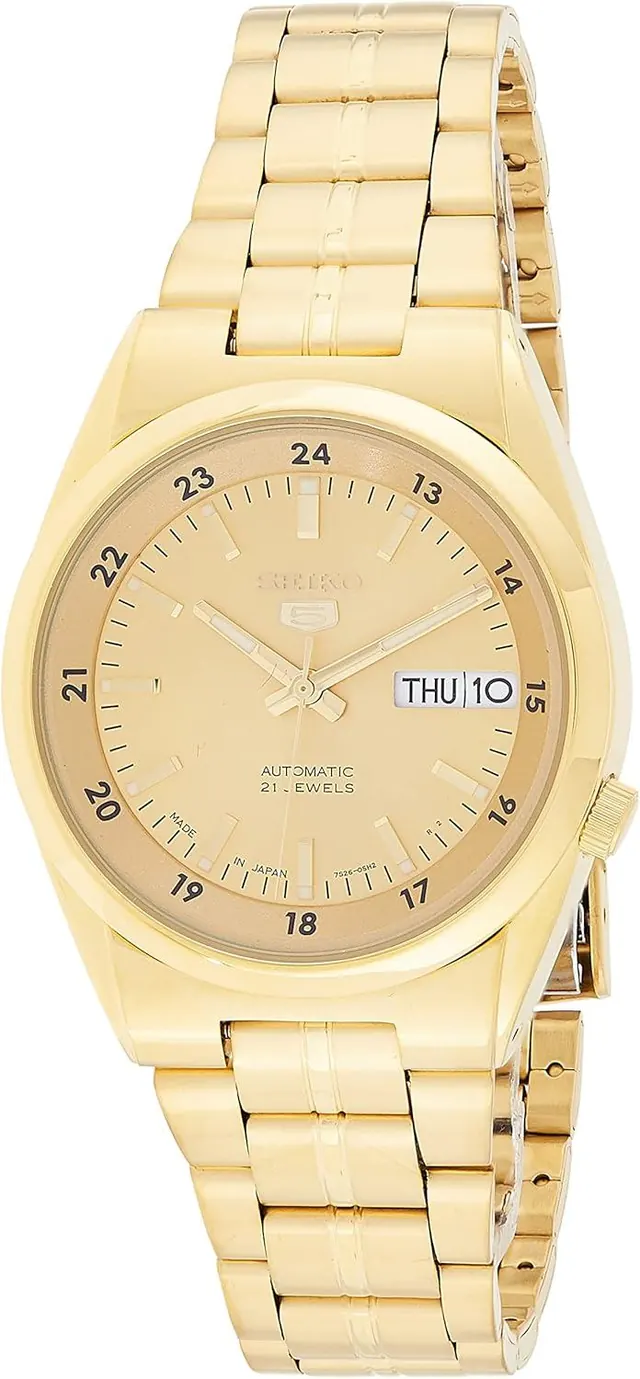 SEIKO 5 Automatic Gold Dial Men's Watch SNK574J1