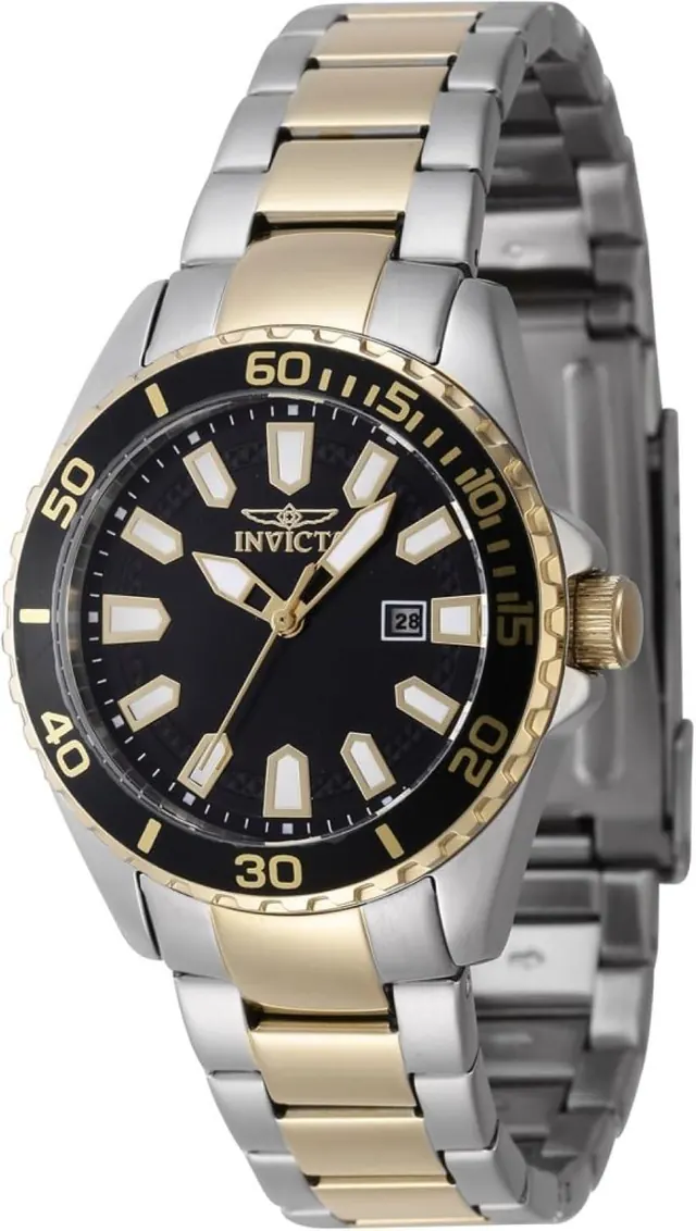 Invicta Pro Diver Lady 34mm Stainless Steel Black Dial PC22A Quartz Watch