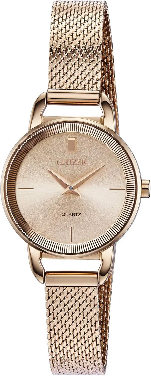 Citizen Quartz Women's Watch - Elegant Rose Gold Design