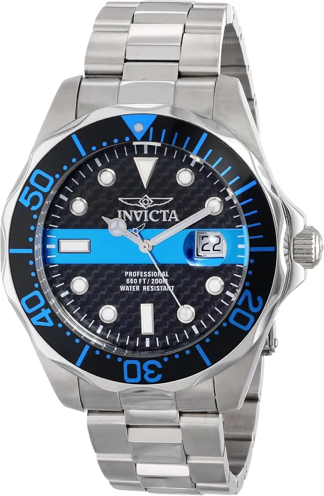 Invicta Men's 14702 Pro Diver Analog Display Swiss Quartz Silver Watch