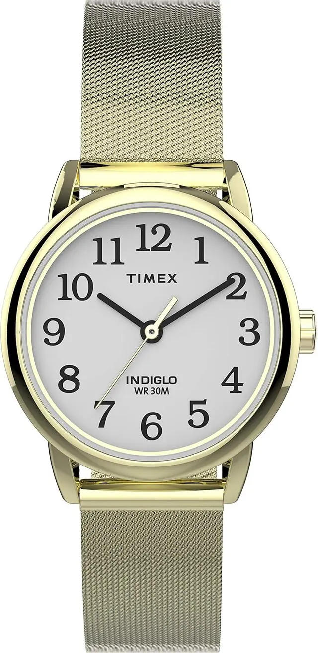 Timex Women's TW2U08000 Easy Reader 25mm Gold-Tone Stainless Steel Mesh Bracelet Watch