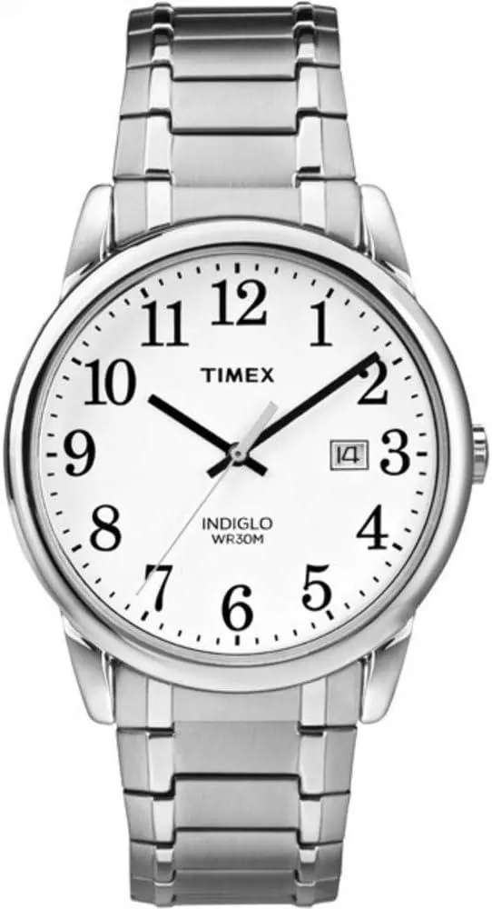 Timex Men's TW2P81300 Easy Reader Silver-Tone Stainless Steel Expansion Band Watch