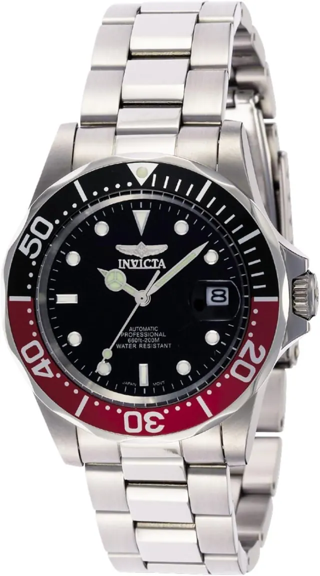 Invicta Pro Diver Unisex Wrist Watch - Stainless Steel Automatic Black Dial - 9403