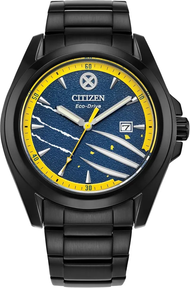 Citizen Men's Eco-Drive Marvel Wolverine Black Ion Plated Watch