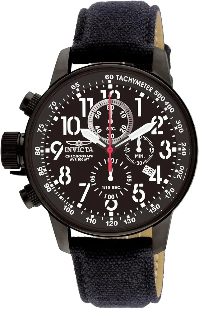 Invicta Men's 1517 I 'Force' Collection Stainless Steel and Cloth Strap Watch