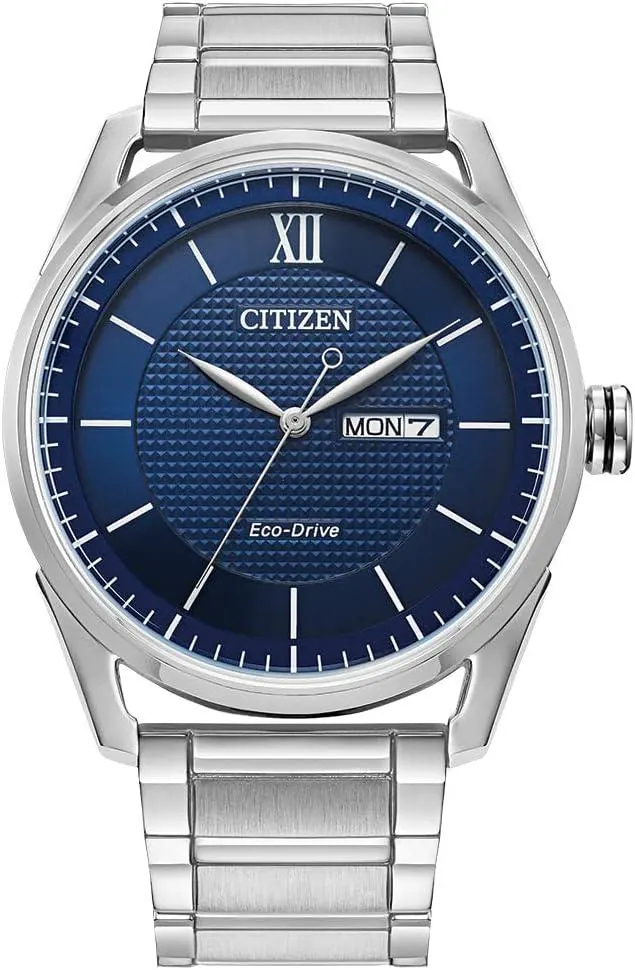 Citizen Men's Classic Eco-Drive Watch with 3-Hand Day and Date