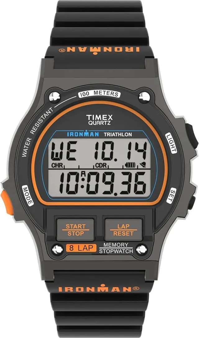 Timex Men's Ironman Classic 42mm Watch - Black Strap, Digital Dial, Gray Case