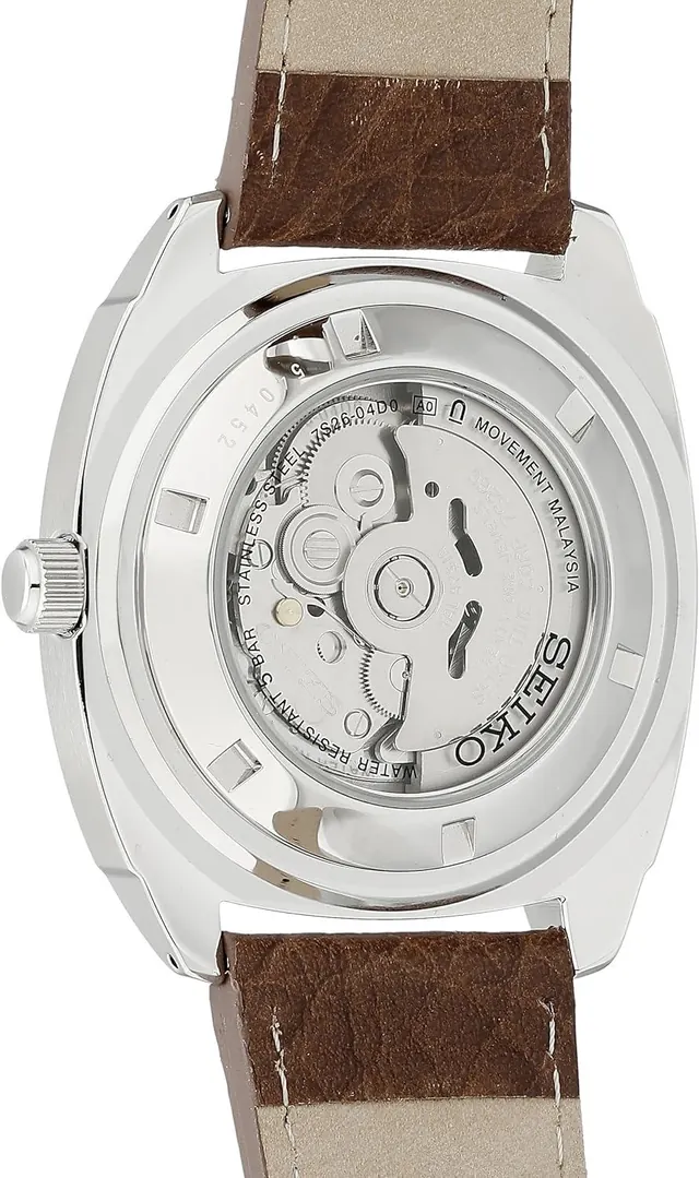 SEIKO Brown Leather Automatic Watch - Recraft Series