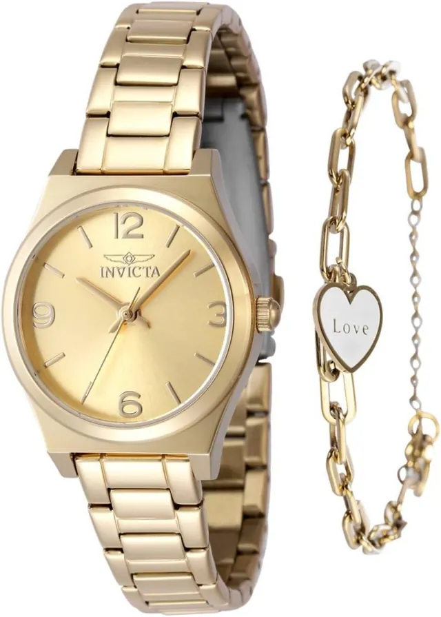 Invicta Angel Lady 30mm Stainless Steel Gold Watch