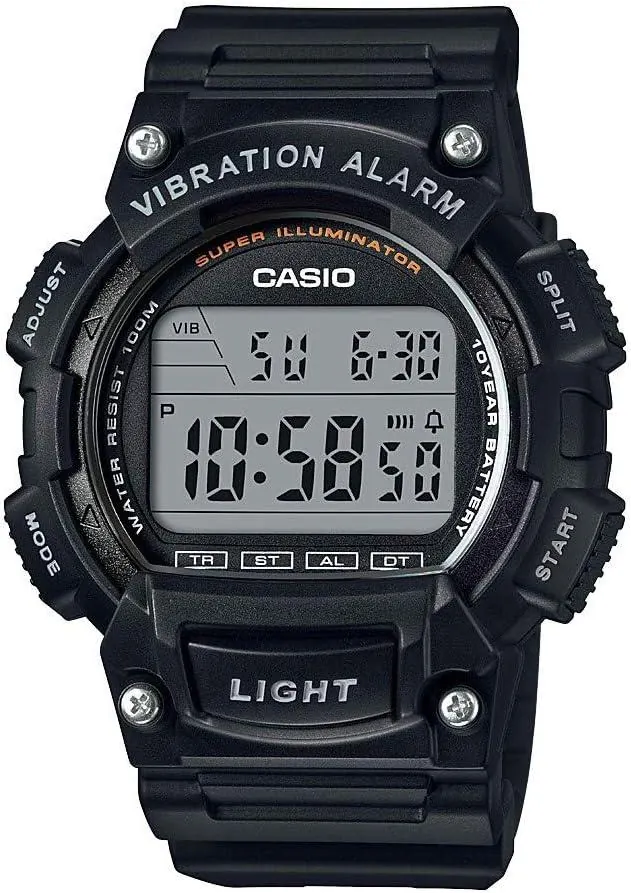 Casio Men's 'Super Illuminator' Quartz Resin Casual Watch - W-736H-1AVCF
