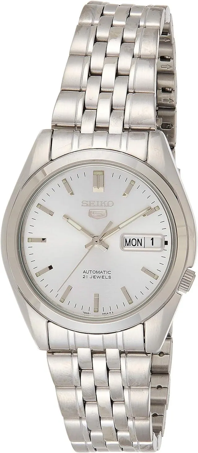 Seiko Men's SNK355K 5 Automatic Silver Dial Stainless Steel Watch