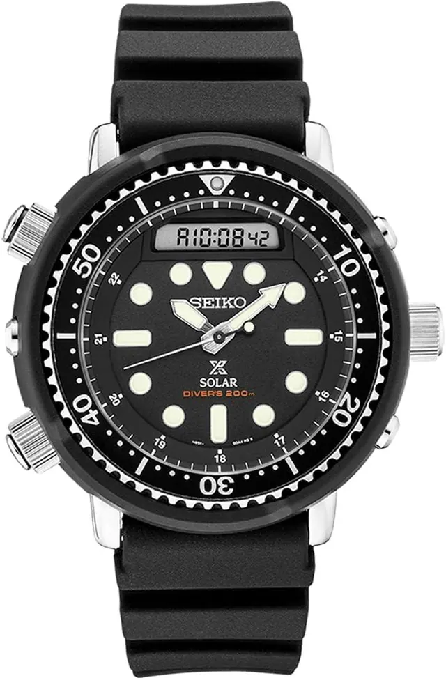 Seiko SNJ025 Hybrid Dive Watch for Men - Prospex Series