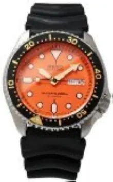 Seiko Diver Automatic Orange Dial Men's Watch SKX011J1