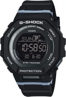 Casio G-Shock Step Tracker Black with Light Blue Digital Watch GMDB300-1
