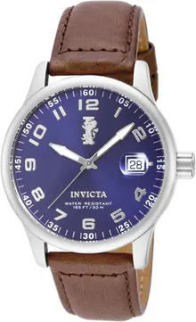 Invicta Men's 15254 I-Force Blue Dial Dark Brown Leather Watch
