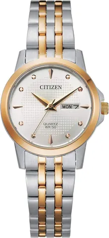 Citizen Quartz Women's Watch, Stainless Steel, Classic, Two-Tone (Model EQ0605-53A)