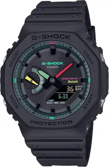 G-Shock Casio 2100 Series Analog-Digital Multi-Color Black Resin Watch