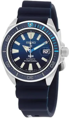 SEIKO Men's Blue Dial Black Silicone Band Prospex PADI Special Edition Automatic Analog Watch