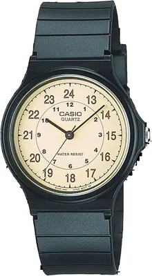 Casio MQ24-9B Unisex Military Dial Black Rubber Strap Casual 3-Hand Analog Watch