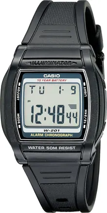 Casio Men's W201-1AV Alarm Chronograph Watch