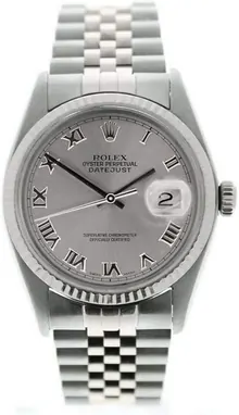 Rolex Men's Datejust 16014 Jubilee Band Silver Roman Dial