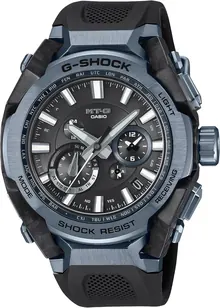 Casio G-Shock MT-G Blue-Grey Ion-Plated Bezel Black Resin Strap Watch - MTGB4000B-1A2