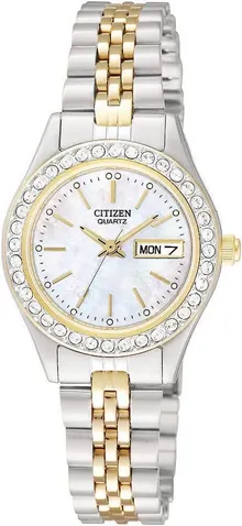 Citizen Quartz Women's Watch, Stainless Steel, Crystal, Two-Tone