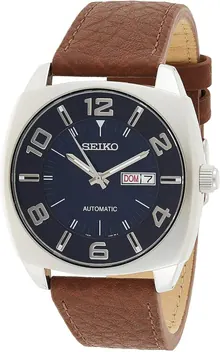 SEIKO Brown Leather Automatic Watch - Recraft Series