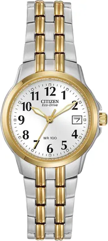 Citizen Women's Eco-Drive Dress Classic Two Tone Gold Stainless Steel Watch