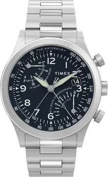 Timex Men's Waterbury Traditional Fly Back Chronograph 43mm Watch