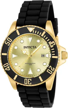 Invicta Men's Pro Diver Stainless Steel Quartz Watch with Silicone Strap - Model 90302