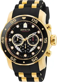 Invicta Men's 6981 Pro Diver Collection Chronograph Black Dial Black Dress Watch