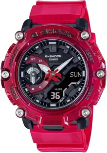 G-Shock Casio Analog-Digital Translucent Red Skeleton Limited Edition Watch | GA2200SKL-4A